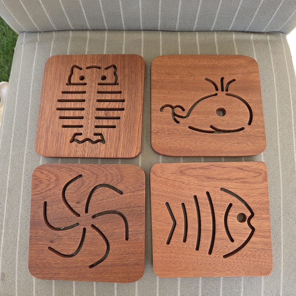 Taituoti Wooden Table Placemat Heat Resistant Hot Pot Coasters Cup Mat Tea Coast